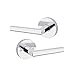 Kwikset 91540-004 Milan Door Handle Lever with Modern Contemporary Slim Round Design for Home Hallway or Closet Passage in Polished Chrome
