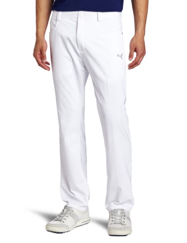 Puma Golf Men's Solid 5-Pocket Tech Pant, White, 36