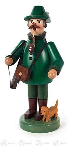 Smoking Man Forester With Dog Height = 22cm New Erzgebirge Smoke Character Smoke Man