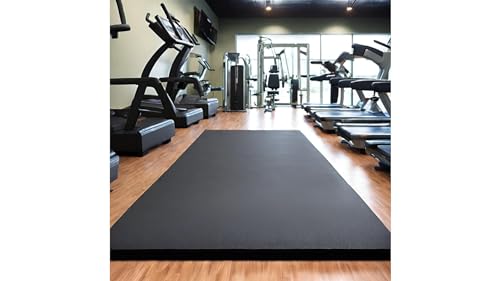 Image of Eva Rubber Mat, Big 8 By 5 Foot Waterproof, Bpa Free For Commercial Gym, Fitness Studios, Children's Play Areas, Black.