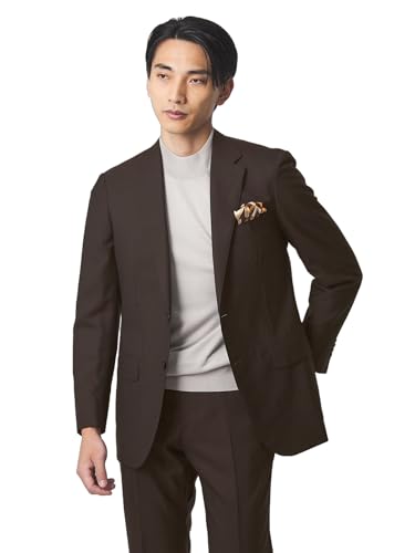 [ユナイテッドアローズ グリーンレーベル リラクシング] REDA トロピカル 無地 2B RV スーツジャケット 31211612245 2940 DK.BROWN(29) S(44)