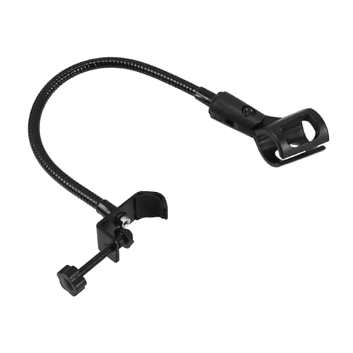 Parliky 1 セット フレキシブル グースネック マイク アーム スタンド テーブル付き 調整可能 マイク ホルダー デスク用 テーブル マイク スタンド グースネック マイク ス