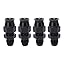 Raccord Cannelé 6AN En Aluminium Noir - 3/8, Pour Lignes D'huile, Eau, Air, Compatible AN6/AN8, Réutilisable