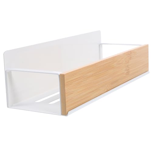 SECFOU Especiero Magnético para Refrigerador de Acero al Carbono y Madera Fondo Hueco, Capacidad de Carga Fuerte y Resistencia al Desgaste para Cocina Organizada