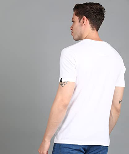 Image of Urbano Fashion Men's Graphic Printed Round Neck Half Sleeve Slim Fit Cotton T-Shirt