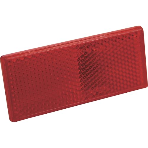 Blazer International B178SRW Rectangular Stick-On Reflector, Red, 2 Pack