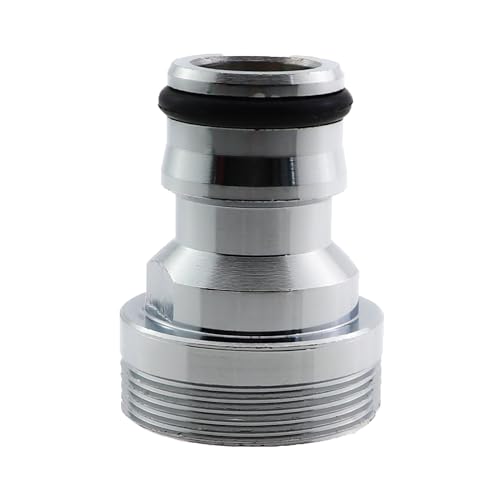 Kkuang 56-FA-24-2 2Pcs Washing Machine Faucet Adapter Hose Converter Parts Stainless Steel Faucet Nozzle Adapter Dishwasher Snap Adapter Connector Outer Diameter 24Mm Inner Diameter 22Mm Chrome Color thumb #4