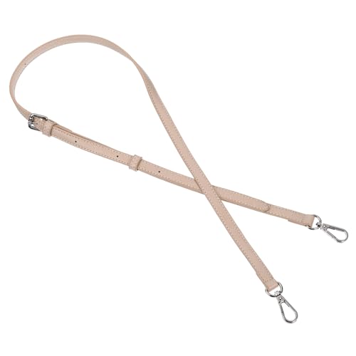 Image of uxcell Leather Bag Strap Replacement Adjustable Crossbody Bag Straps Conversion for Shoulder Bag Handbag Purse, Apricot, Silver Buckle