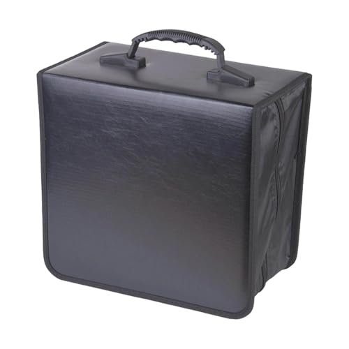 LeeQinersw Estuche para CD, Bolsa de Almacenamiento, contenedor Reutilizable, Capacidad para 400 Unidades, portátil, a Prueba de Polvo, Cartera, folleto para