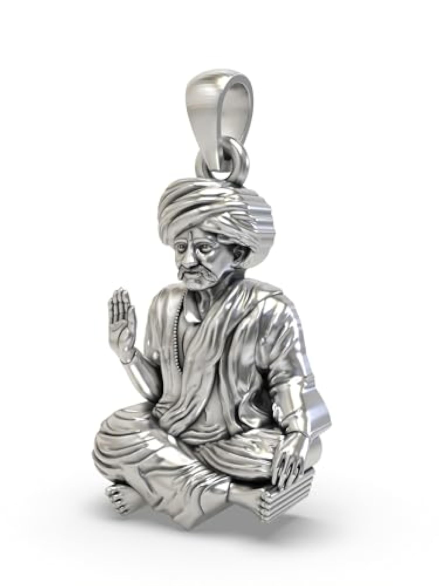 925 Sterling Silver Bhoja Bhagat Pendant, Traditional Indian Jewelry