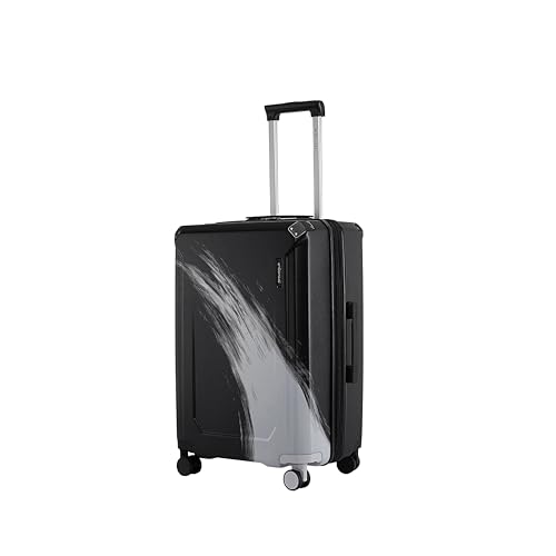 Image of Provogue Wave Hard-Sided PC 65 Cm Trolley Bags for Travel Medium Size | Expandable Luggage Suitcase with 8 Wheels | TSA Lock | 5 Year Warranty (Midnight Black)