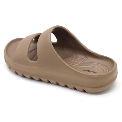 Image of SVAAR Soft EVA Double Strap Slippers for Men | Stylish Anti-Skid Slides with Arch Support & Bouncy Sole | Lightweight Indoor Outdoor Comfort