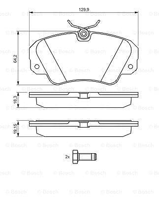 Plaquettes de frein avant Bosch BP509 certifiées ECE-R90 - 7