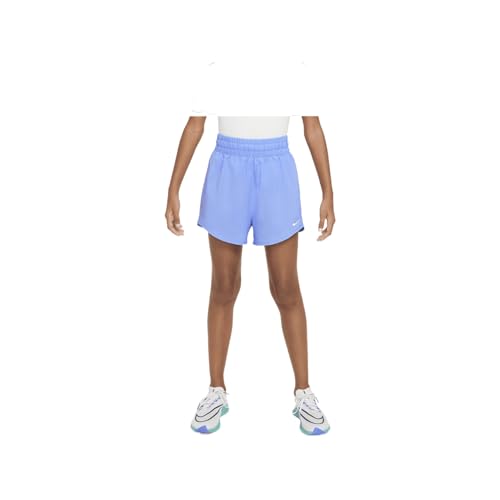 Nike Girls Dri-FIT One Woven High-Waisted Training Shorts (Big Kid) Royal Pulse/White XL Big Kid