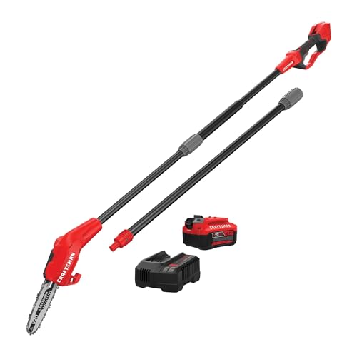 CRAFTSMAN V20 Cordless Pole Saw, 14-Foot, Battery and Charger Included, Pole Saws for Tree Trimming,...