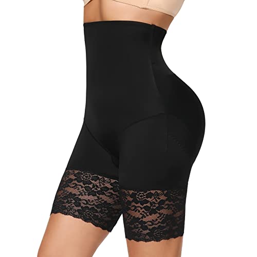 Joyshaper High Waisted Tummy Control Shapewear Shorts For Women Body Shaper Thigh Slimmer Lace Slip Shorts Under Dresses Black #TOP11
