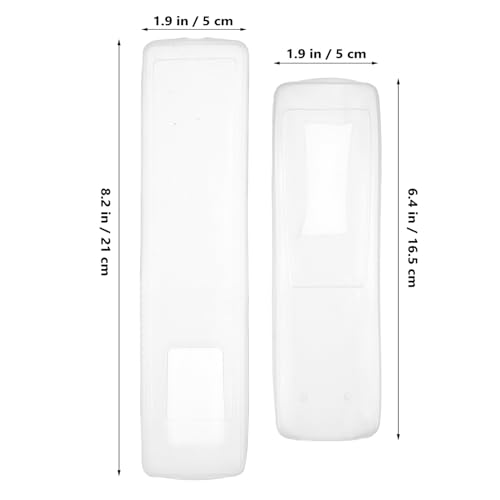Image of UKCOCO 3-Pack Clear Silicone Remote Control Covers - Stretch-Resistant Dust-Proof Sleeve Keeps Buttons Responsive for TV, AC Remotes, Easy-Wash Transparent Skin