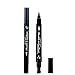 MIOBLET 1PC Super Double-headed Black Liquid Eyeliner Pencil Pen Waterproof Star Heart Moon Flower Shape Seal Stamp Tattoo Eyes Liner Makeup (Star Seal)