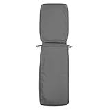 Classic Accessories Montlake FadeSafe Water-Resistant Patio Bench/Settee Quilted Cushion Cover, 54 x 18 x 3 Inch, Grey