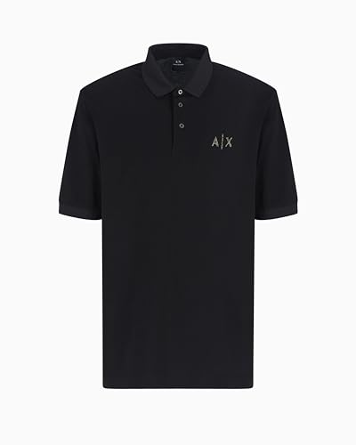 Armani Exchange Men's A|x Black and Gold Polo3