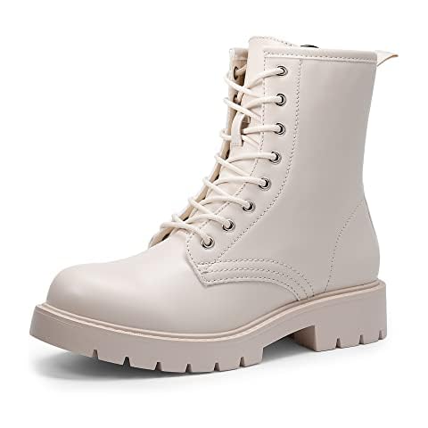 DREAM PAIRS Botines con cordones para mujer Cover