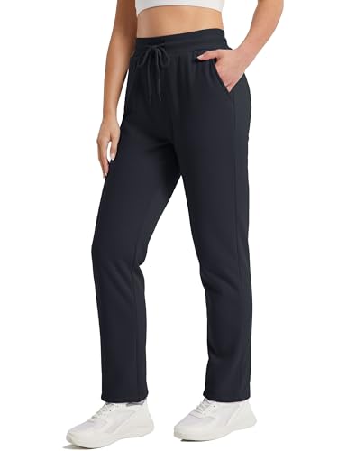 TACVASEN Women's Fleece Lined Sweatpants Winter Thermal Sherpa Pants with Pockets High Waisted Warm Cotton Lounge Casual3