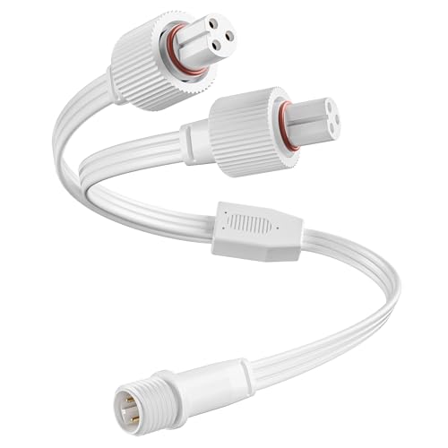 Cyberoad Y-Splitter Connector for Govee Permanent Outdoor Lights 2 and Elite Extension Cable for H705D H705E H705F H805A H805B H805C H703A H703B 1 Male to 2 Female