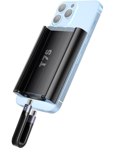 Magnetic Hard Drive Case for Samsung T7 Sield SSD with 10Gbps Type-C Cable Compatible with iPhone 15 Pro & Pro Max External Solid State Drive Sleeve - Black -  TOPGO, MSC2