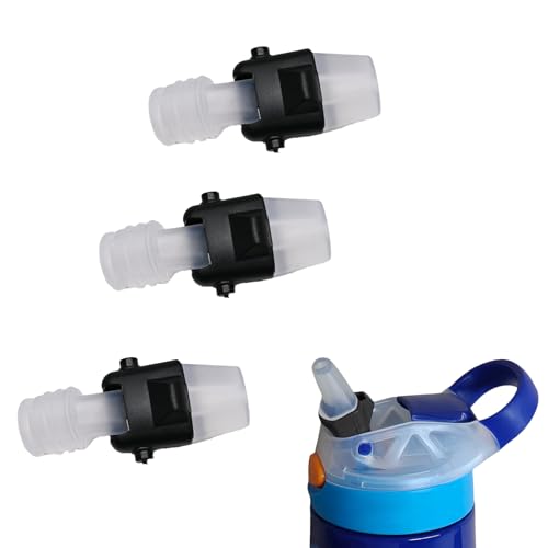 Peixiong 3 piezas de repuesto de válvula de mordida para válvula de mordida de botella de agua Contigo, tapas de silicona suave sin BPA (negro)