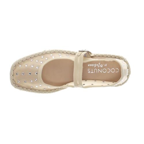 Coconuts by Matisse Womens Meg Rhinestone Mary Jane Espadrille Flats Casual - Beige4