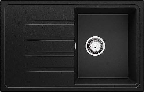 Primagran Fregadero Cocina Negro 78x50cm