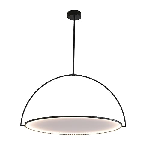 Suspension LED à flux circulaire et diffuseur textile de plafond