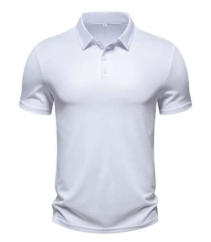 Men's Performance Golf Polo Shirt Moisture Wicking Quick Dry Short Sleeve Polo Shirts for Men Casual Activewear