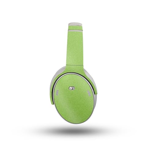 Image of Glossy Glitter Headphone Skin Compatible with Bose QuietComfort Headphones (2023) - Solid Lime Green - Premium 3M Vinyl Protective Wrap Decal Cover - Easy to Apply | Crafted in The USA by MightySkins