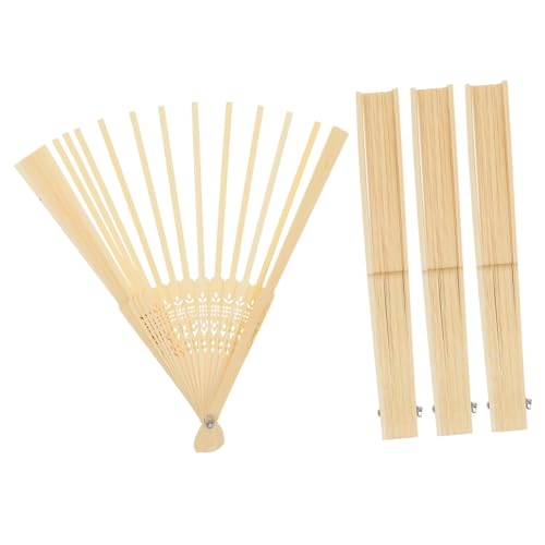 Zerodeko 4piezas Varillas de Abanico Plegables para Hacer Abanicos Kit de Reparación Manual Material de Bricolaje para Manualidades Accesorios Hechos Mano