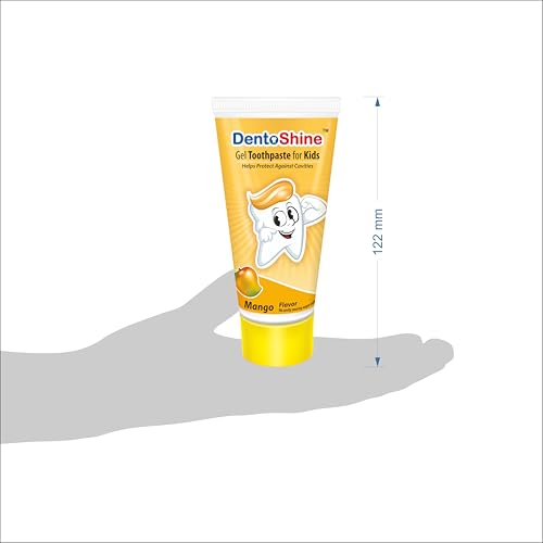 Image of DentoShine Gel Toothpaste for Kids | Pack of 3 (3, Mango) | IDA Accepted