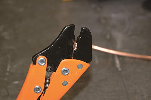 Grip-On 7" Pinch-Off Locking Pliers, Orange Epoxy, 12907 #TOP2