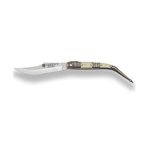 Joker Navaja clásica Decorada N106D con Mango zamak - ABS, Hoja de Acero 420 de 10 cm, Herramienta de Pesca, Caza, Camping y Senderismo