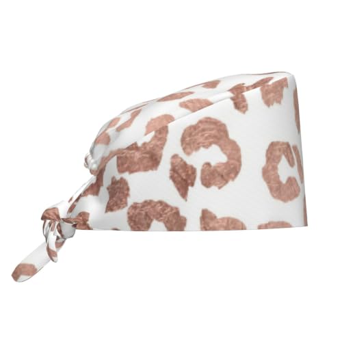 Image of Cute Pug Dog Print Working Cap Scrub Cap with Sweatband,Adjustable Fashion Bandage Tie Back Hat Headwear for Women Men