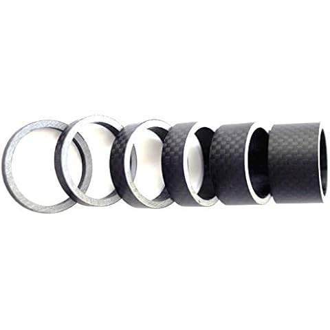 Ahead Stem Spacer Spacer Disc Set 1 1/8 Inches 3/5/8/10/15/20 mm Carbon Matt Cover