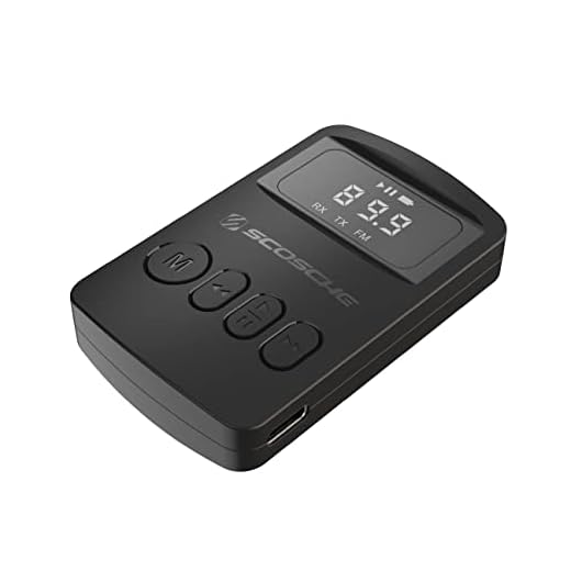 Scosche BTTRFM-RP Portable Wireless Audio Adapter, FM Radio Transmitter and Bluetooth Transmitter/Receiver for Car/Home Stereo, Travel, Airplane, TV, Headphones, up to 7 Hour Battery Life