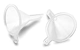 Easytle 6 Mini Clear Plastic Funnels (PP) for Fragrance Essential Oils Blend & Sand Art & Lab bottle & Perfume Craft Spice - 32mm/6.4mm