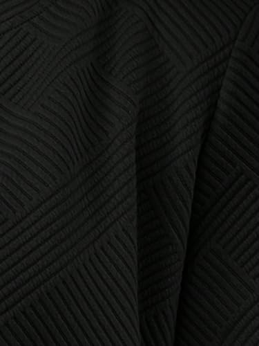 Chic Black Knit Bomber Jacket for Women – Perfect for Fall and Winter Seasons (Small) - Image 7