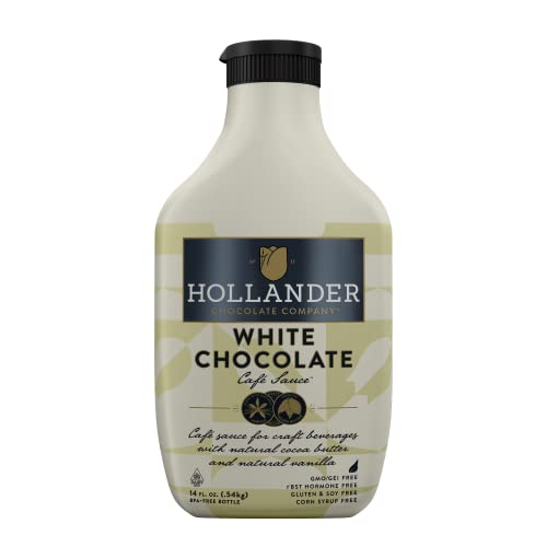 Hollander Chocolate White Café Sauce | 15 oz. Squeeze Bottle