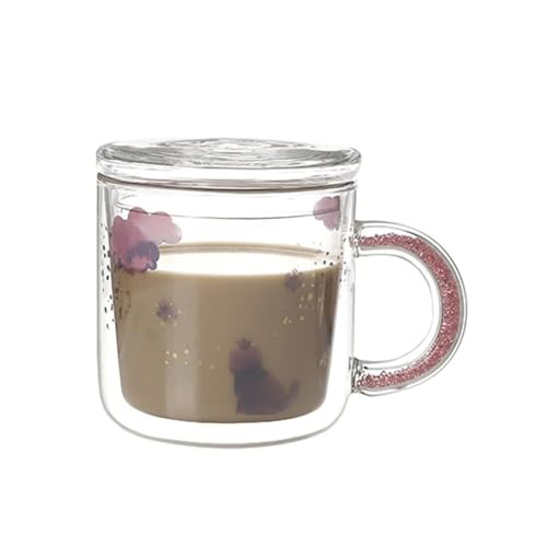 Vaso doble capa con asa y tapa 300 ml