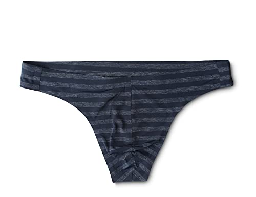 COMLIFE Men's Ice Silk Low Waist Striped Traceless Thong Panties Youth Thongs Underwear Underpanties2
