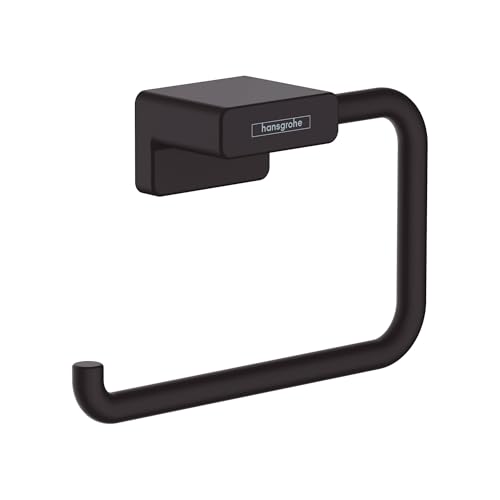 hansgrohe AddStoris Roll Holder without Cover in Matte Black 3-inch Accessories in Matte Black, 41771670