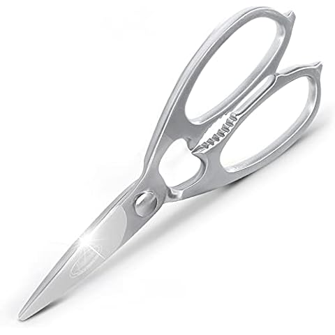 Newness Multi-Purpose Kitchen Scissors, Premium Stainless Steel Solid Kitchen Shears Cover