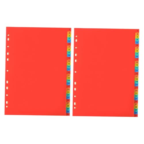 MINAOLULUS 2セット 縦型ファイル用プラスチック索引隔板 段字タブ付き インデックス仕切りカード 書類整理用ファイルページセパレーター