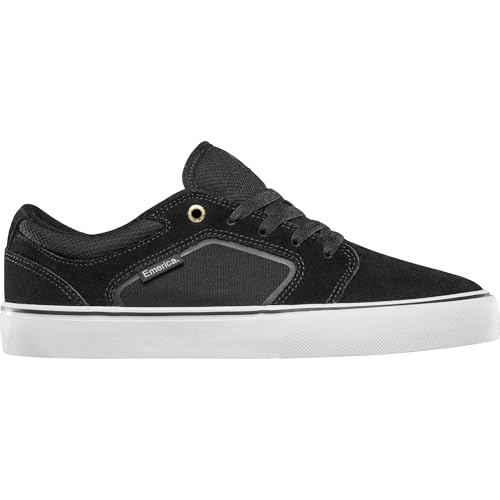 Emerica Men's Cadence Skate Shoe, Black/White/Gold, 11